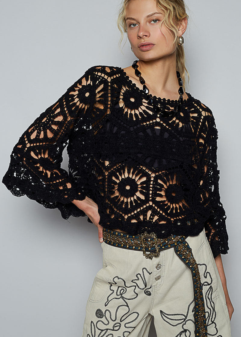 Cleo Crochet Crop Top