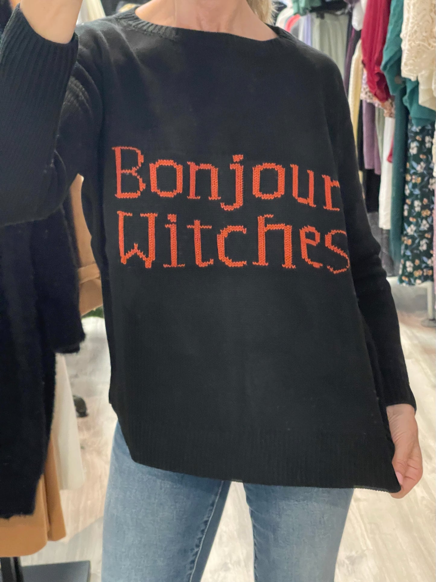 "Bonjour Witches" Sweater
