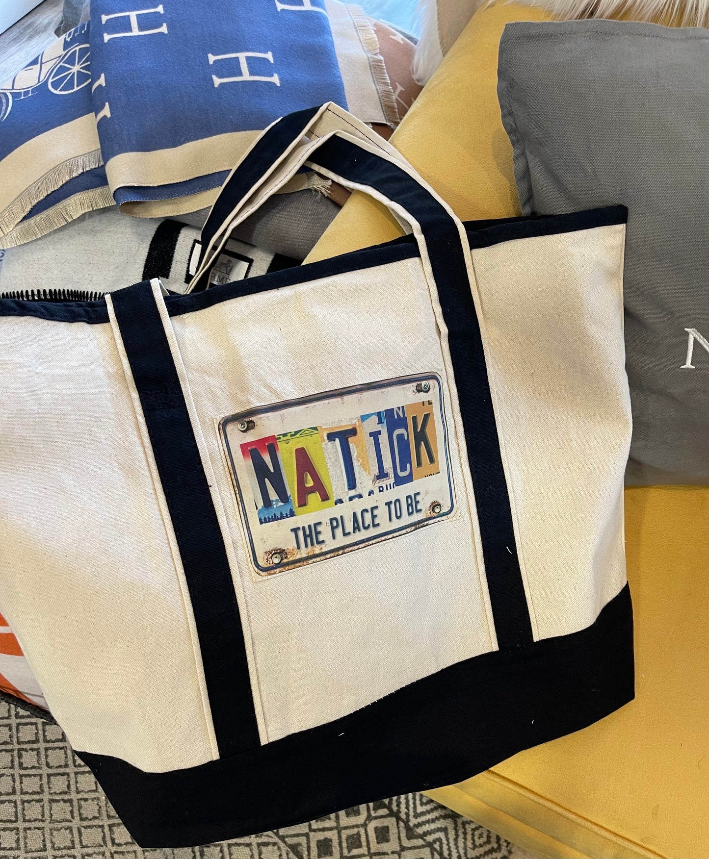 License Plate-The Place To Be Tote Bag