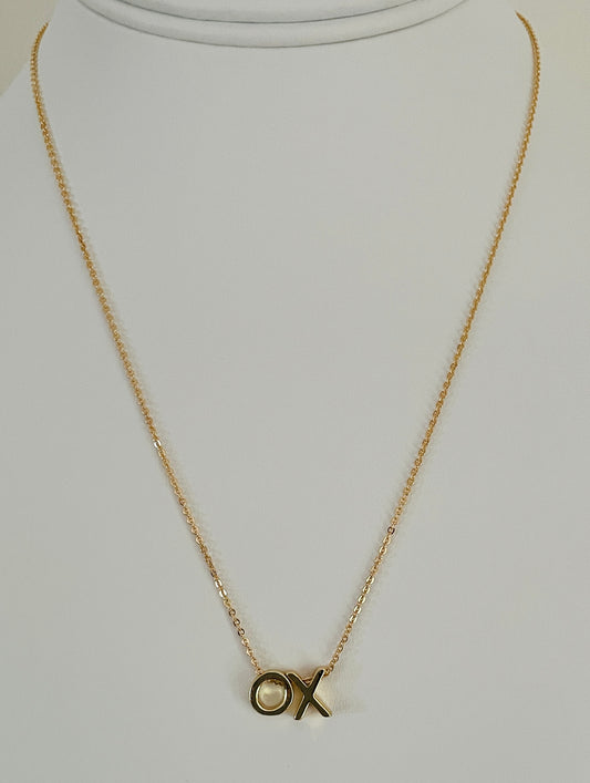 Gold Xoxo Necklace