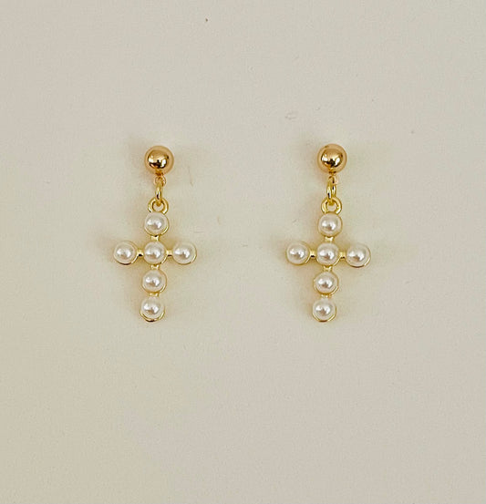 Flower/Pearl Drop Earring