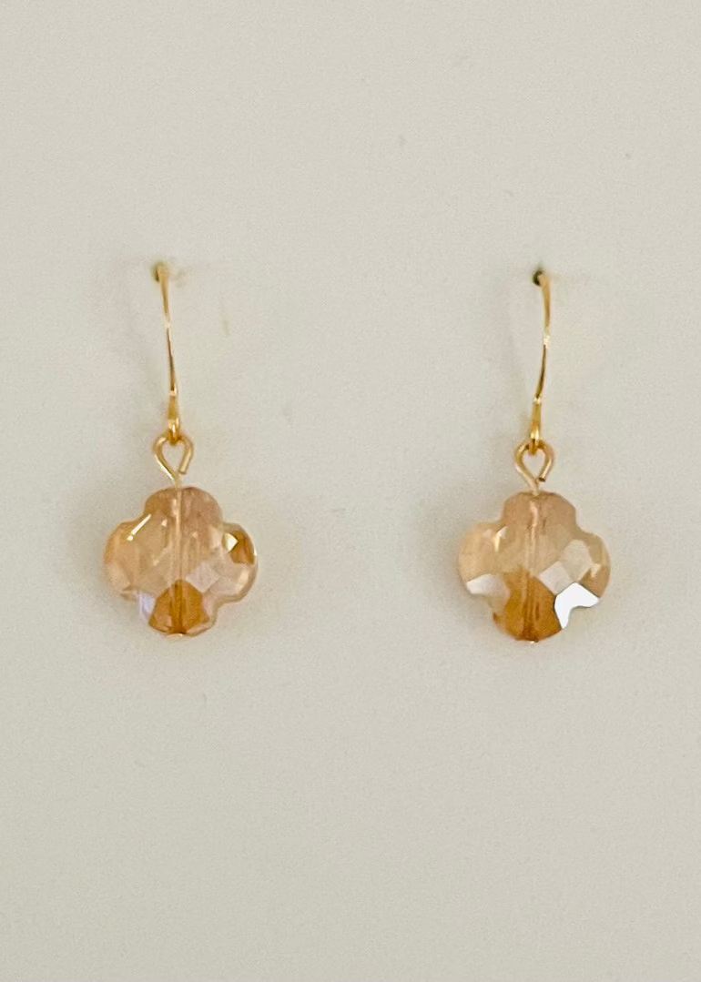 Champagne Clover Earring