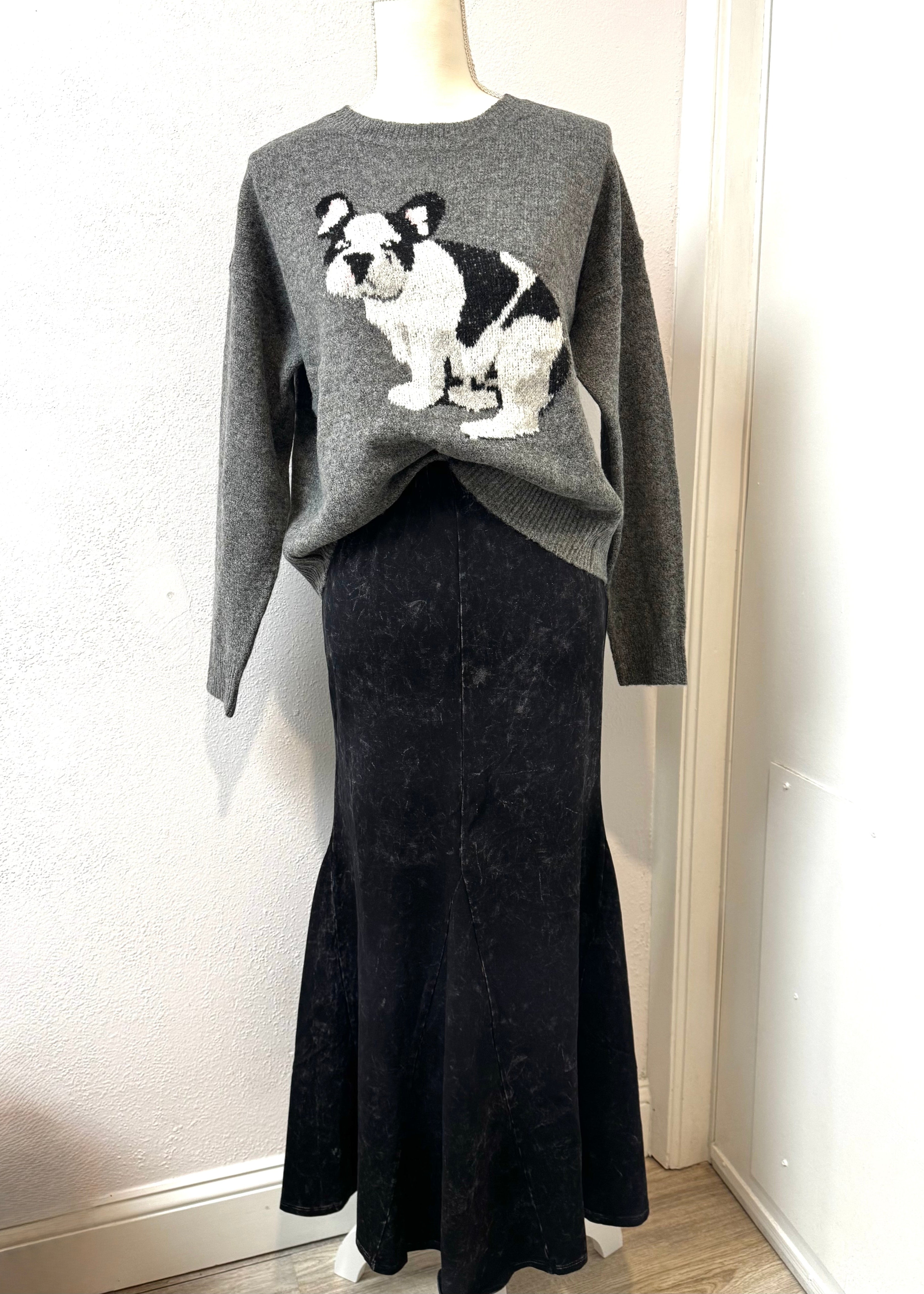 Mermaid Mineral-Wash Skirt