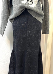 Mermaid Mineral-Wash Skirt