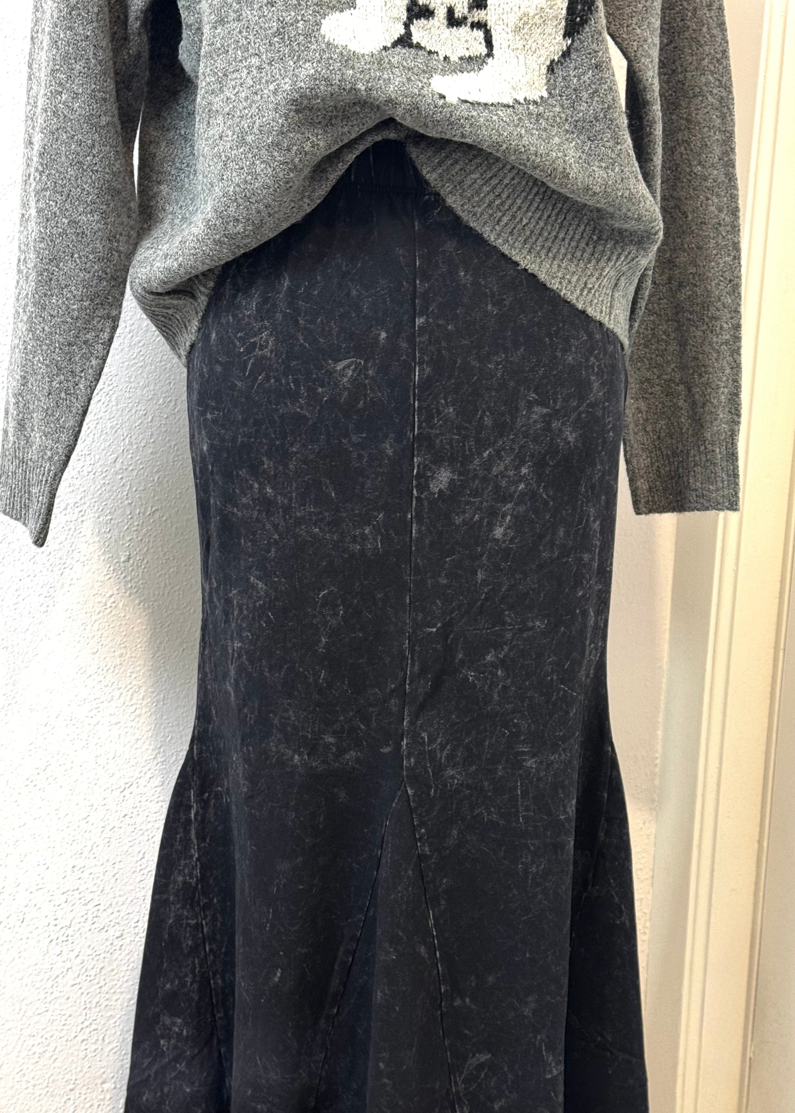 Mermaid Mineral-Wash Skirt