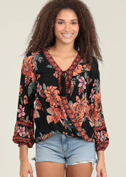 Fall Floral Blouse