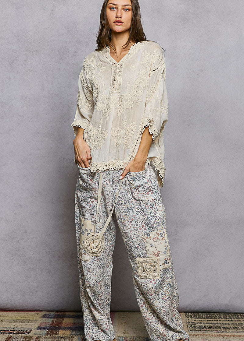 Fable Floral Crochet Blouse