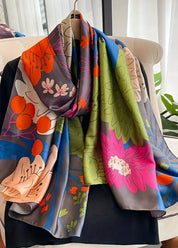 Floral Print Long Scarf