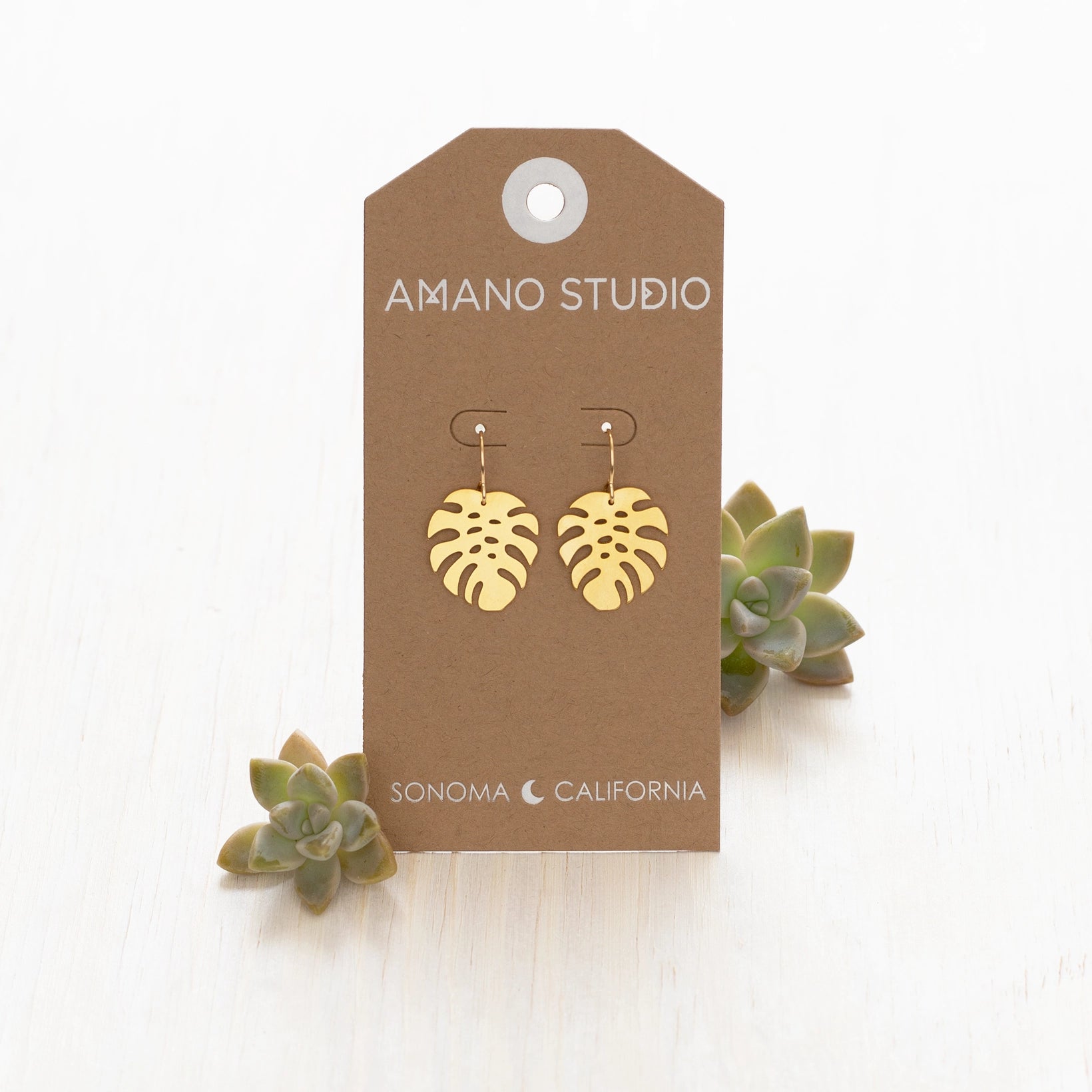 Monstera Earrings