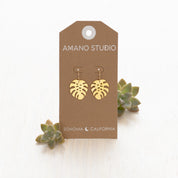 Monstera Earrings