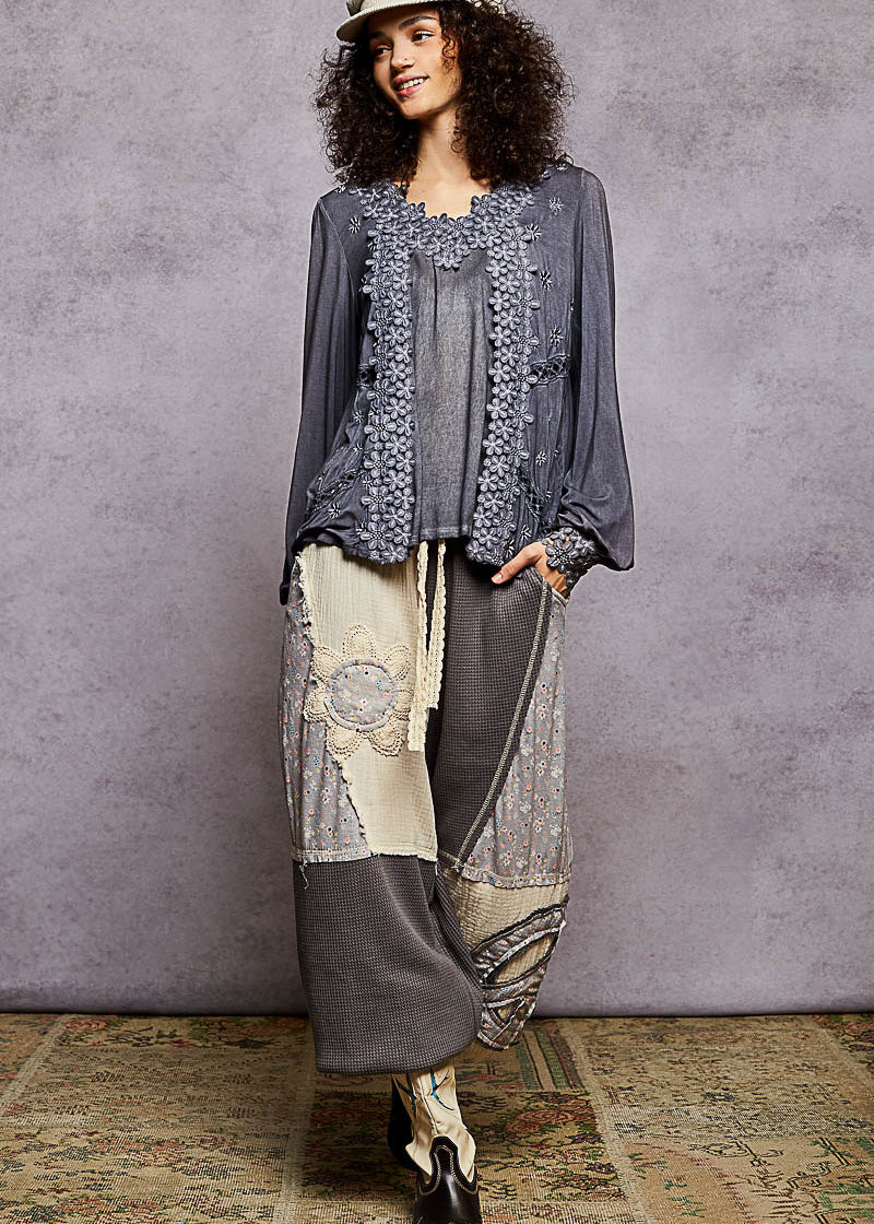 Cody Crochet V-Neck Top