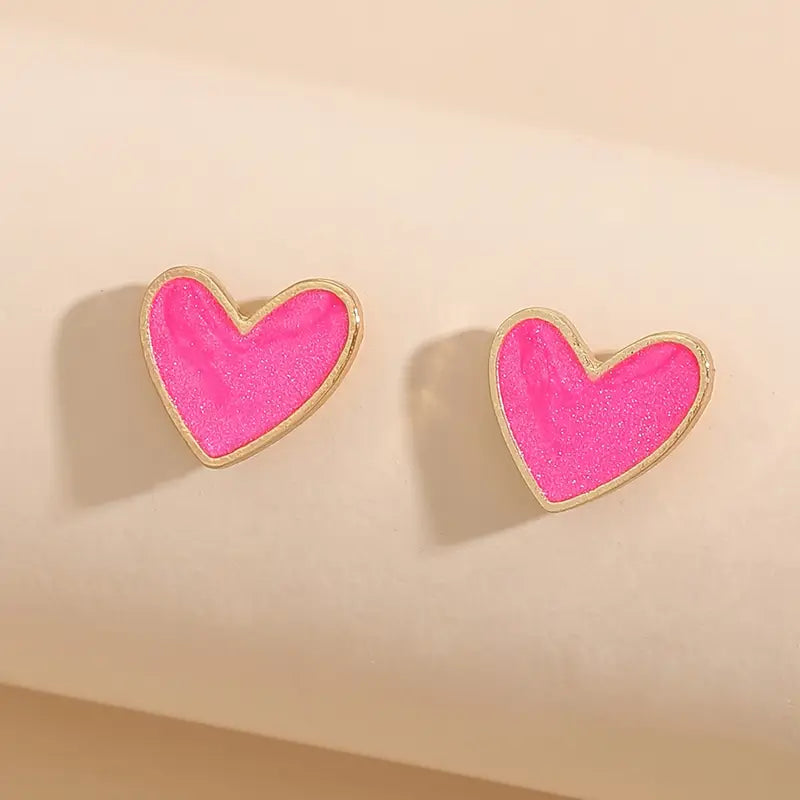 Pink Heart Stud