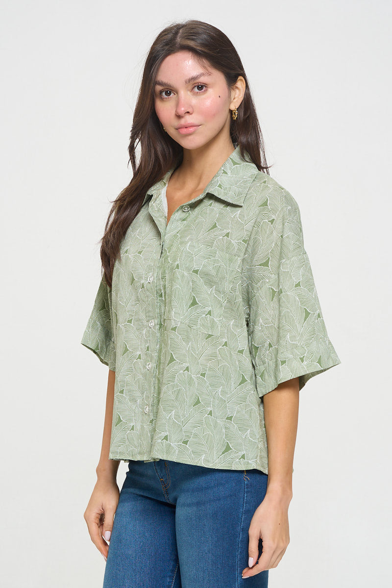 Leaves Print Shirt