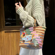 Woven Dachshund Bag