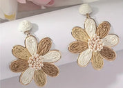 Raffia Flower Earring