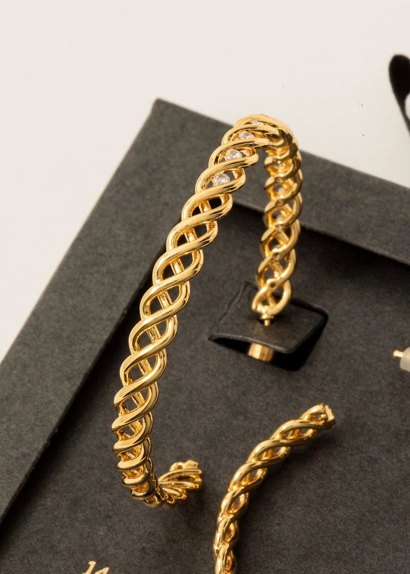 Woven Wire Hoop Earrings