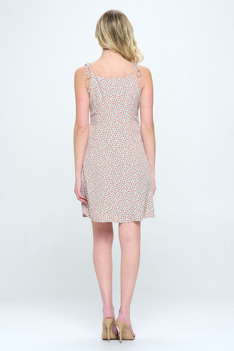 All Over Heart Print Dress