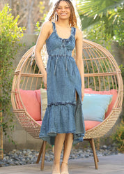 Dolly Denim Maxi Dress