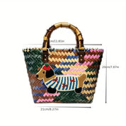 Woven Dachshund Bag