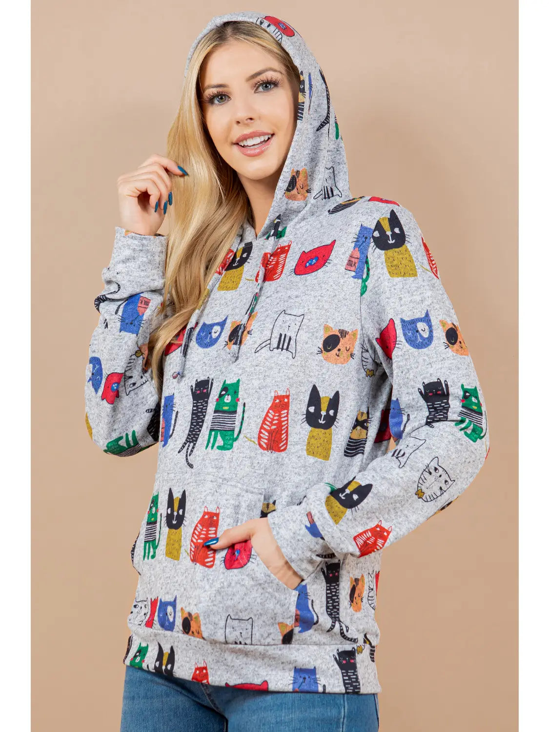 Colorful Cat Hoodie