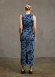Midnight Bloom Mesh Dress