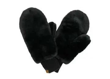 C.C Faux Fur Mittens