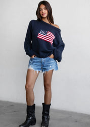 Brandi American Flag Sweater