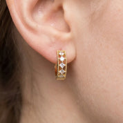 Milgrain Huggie Earrings
