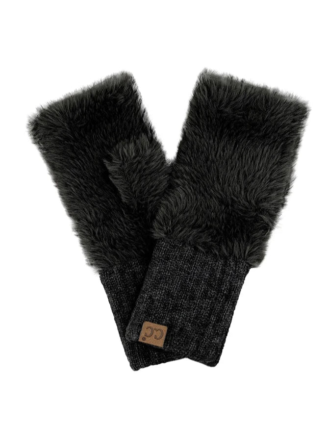 C.C Fur Fingerless Winter Glove