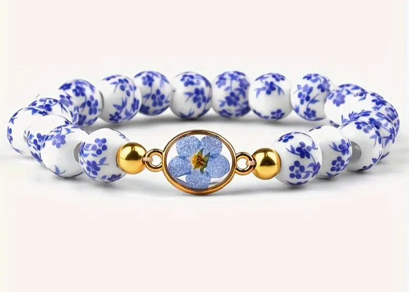 Porcelain Bead Bracelet