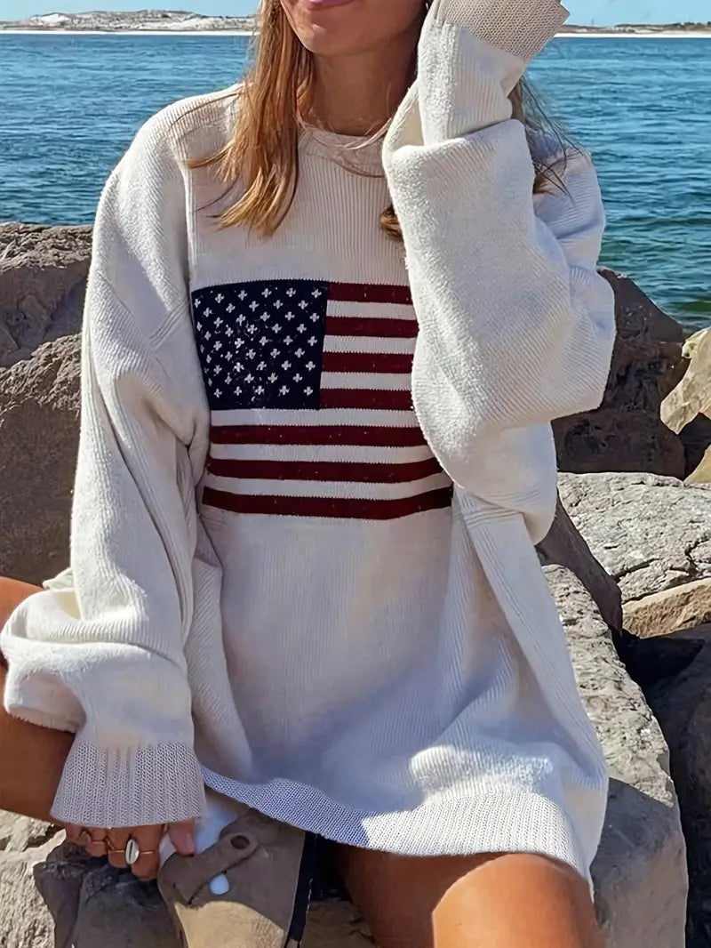 Patriotic Flag Sweater