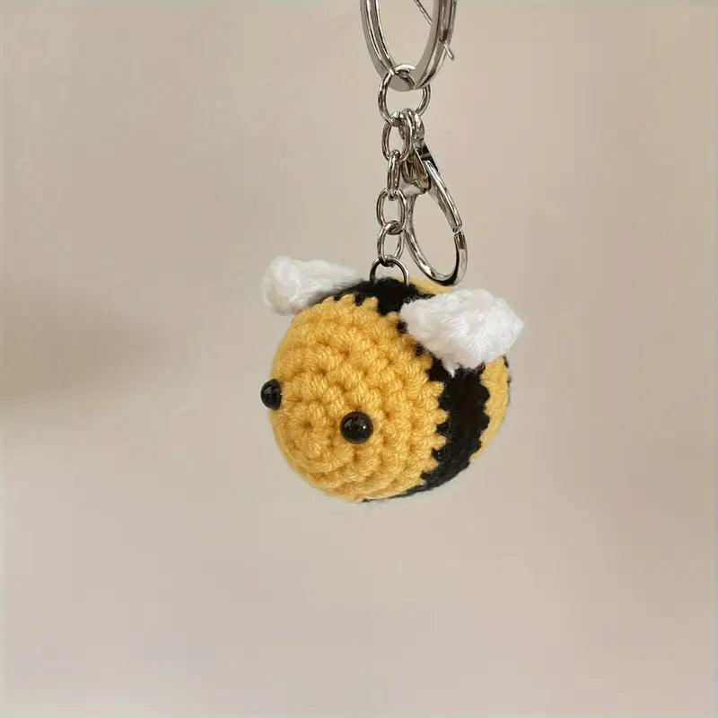 Hand-Crocheted Bee Keychains