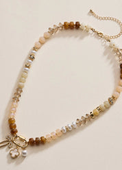 Glass Bead /Charm Necklace