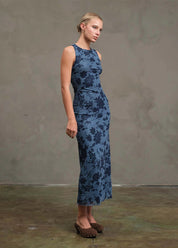Midnight Bloom Mesh Dress