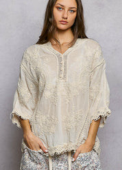 Fable Floral Crochet Blouse