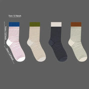 Striped Preppy Crew Socks