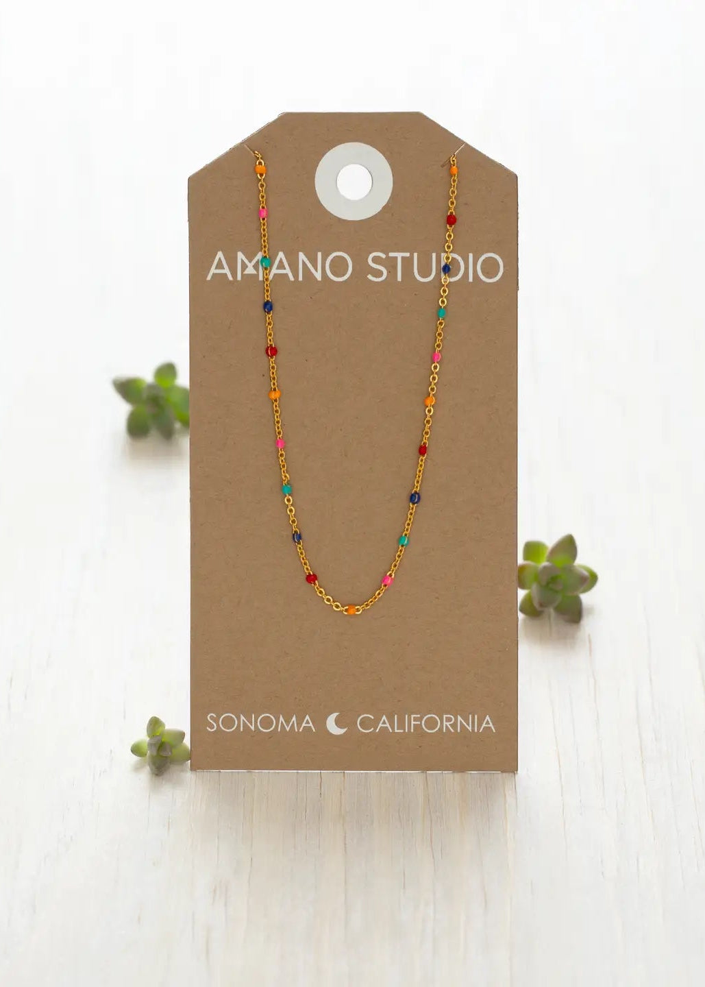 Multi Colored Chain Necklace