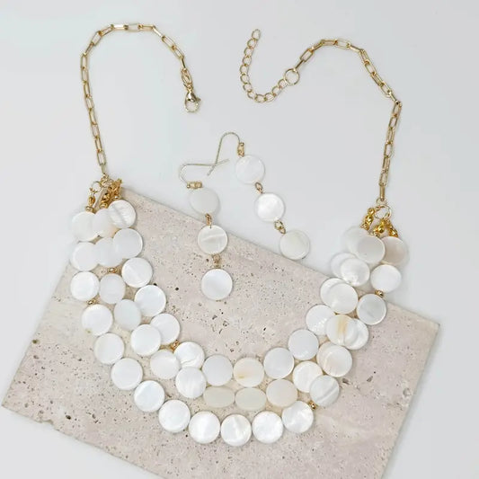 Shell Necklace & Earrings