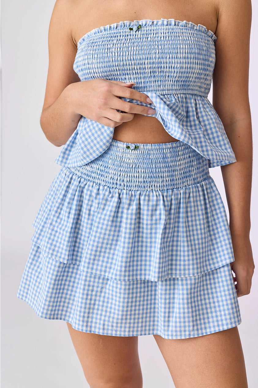 Willow Gingham Top & Skirt