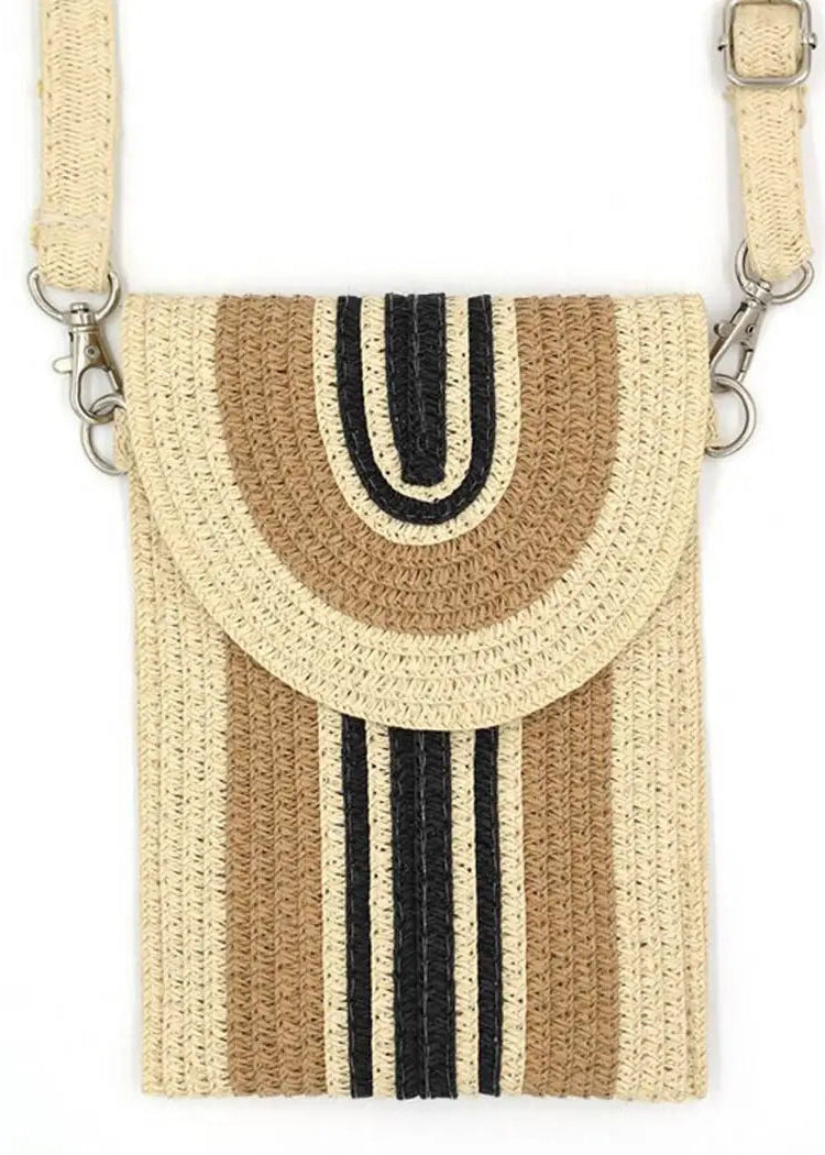 Striped Straw Crossbody