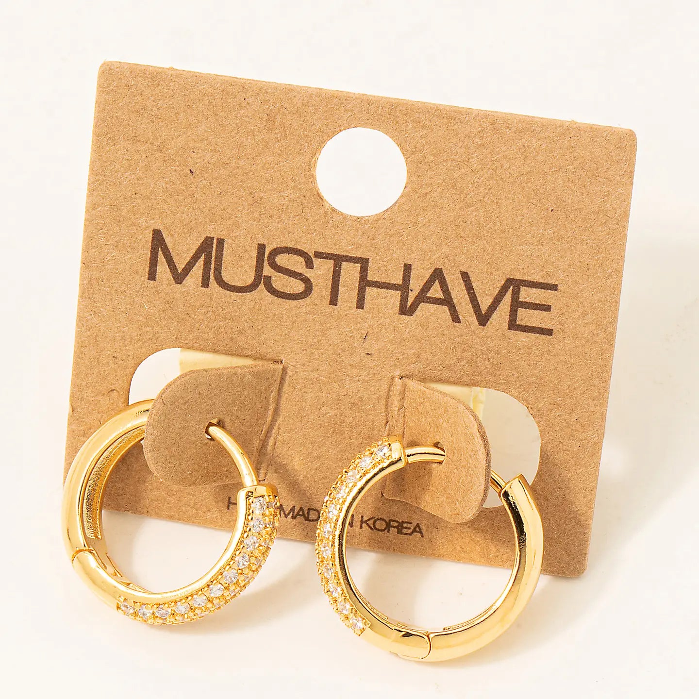 Studded Latch Hoop Earrings