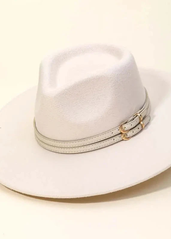 Double Belt Strap Fedora