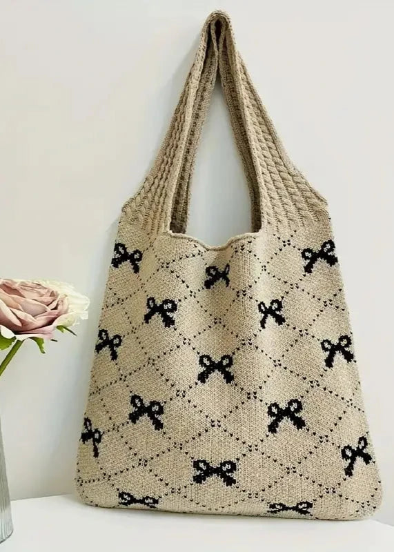 Bow Knit Tote