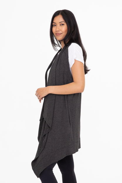 Fleece Waterfall Vest