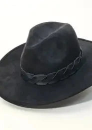 Leather Braid Band Fedora