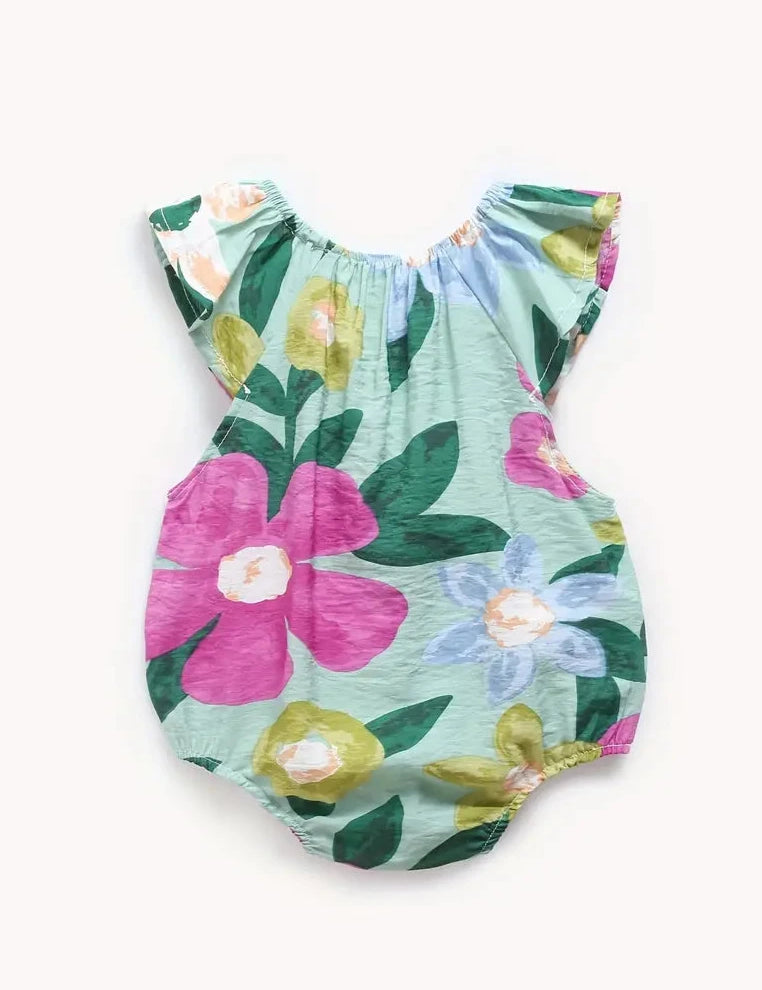 Floral Pattern Bodysuit-Kids