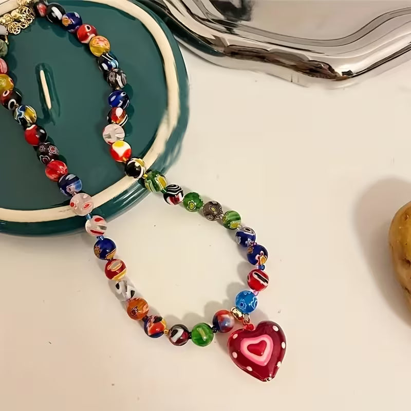 Colorful Heart Necklace