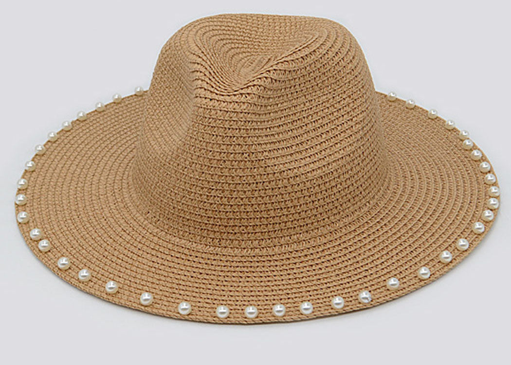 Beaded Straw Hat