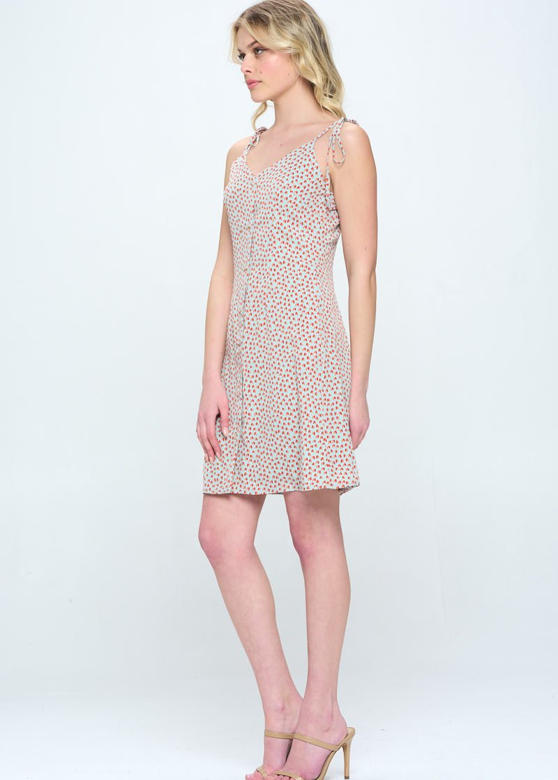 All Over Heart Print Dress