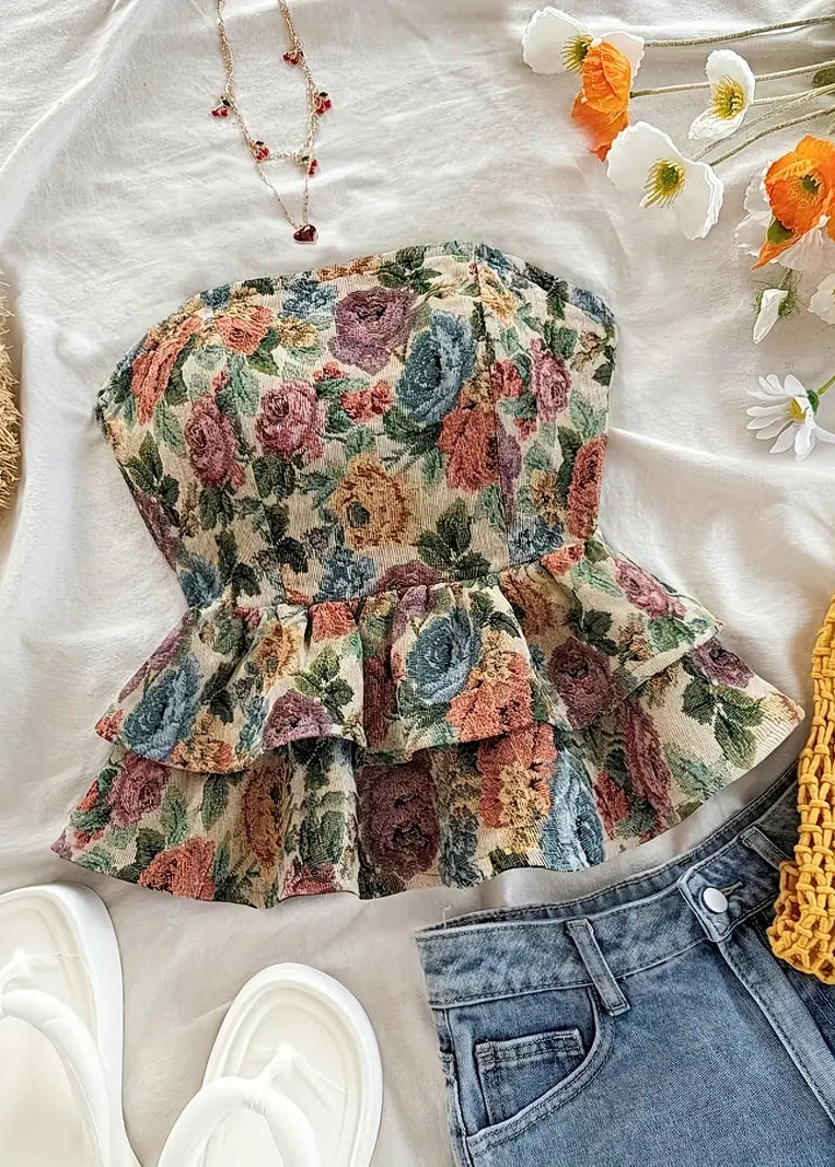 Felicia Floral Peplum Top